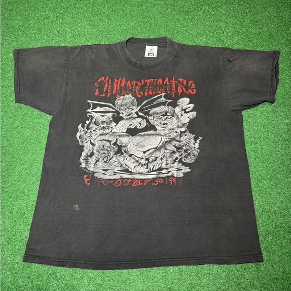 Vintage 90s Chiller Theatre Horror Convention T-shirt Vincent Price Movie (XL)
